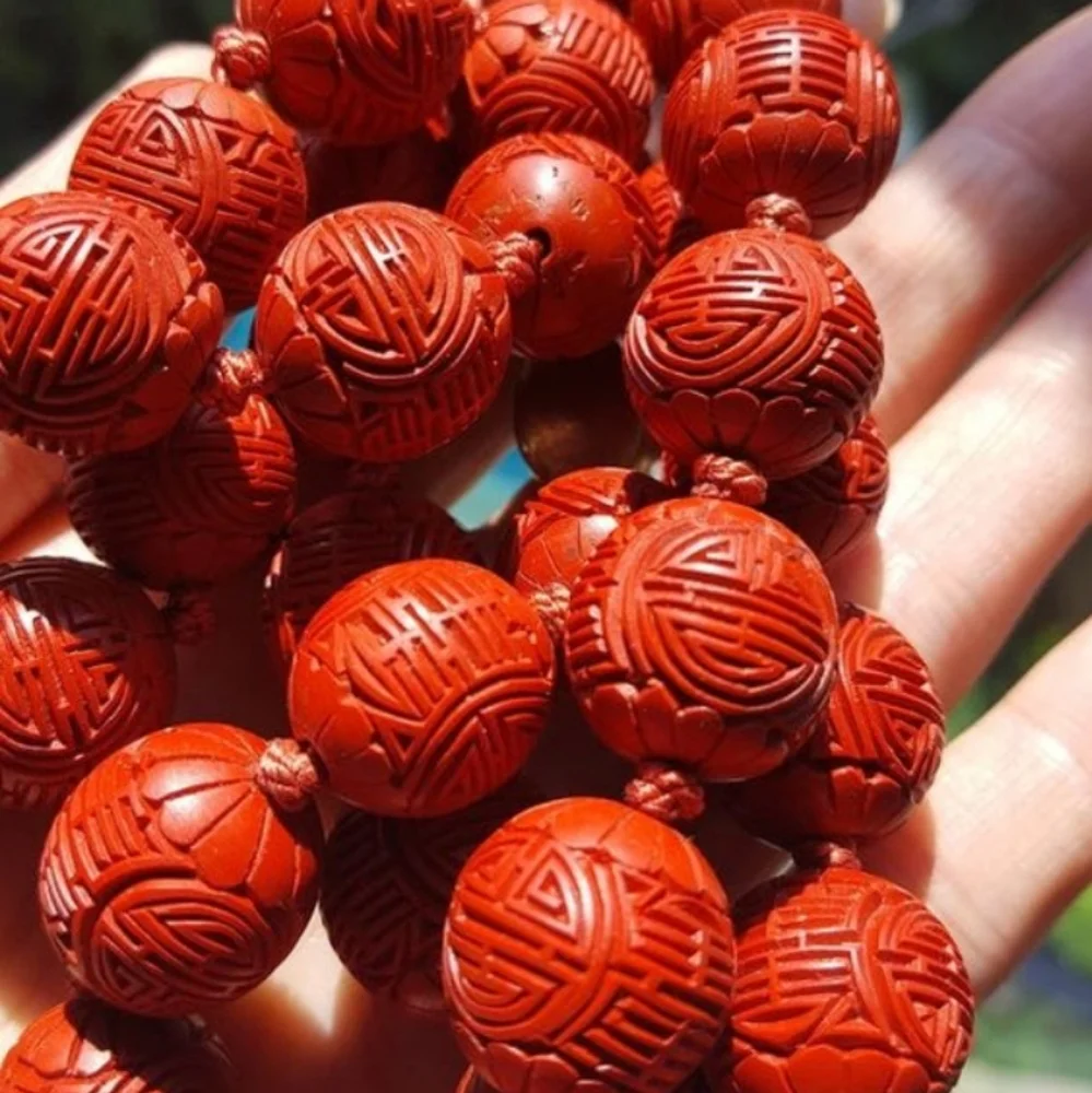 Rare Chinese antique hand carved bead necklace - Picture 5 of 8